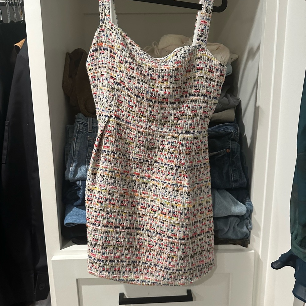 Song of Style Pink and Black Sheath Mini Dress